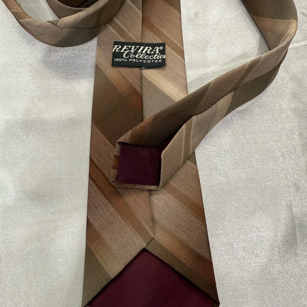Trevira Collection Brown Striped Men’s Tie – Vintage Classic